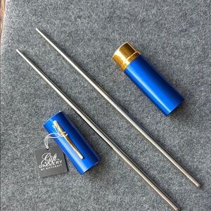 Blue and‎ Gold travel case with Chopsticks Set by Gift Gallery